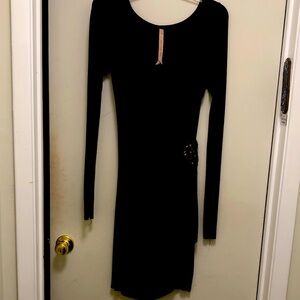 Bailey 44 Black Long Sleeve Dress with Embellishment